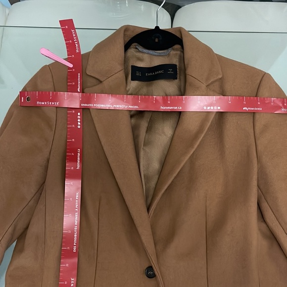 Camel Pea Coat, Zara, size M - Picture 10 of 12